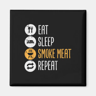 Íman Coma Carne com grelhador do sono Repetir Churrasco