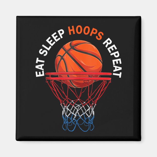 Íman Coma dormir argolas repita fã de basquete basquete (Frente)