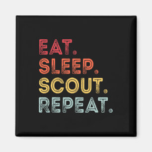 Íman Coma Dormir Escoteiro Repetir Retro Vintage Escote