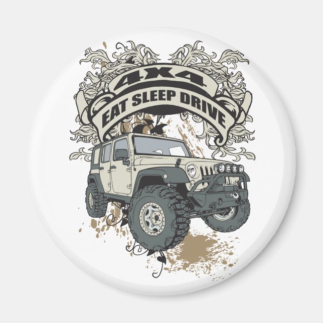 Íman Coma, durma, dirija 4x4 (Frente)