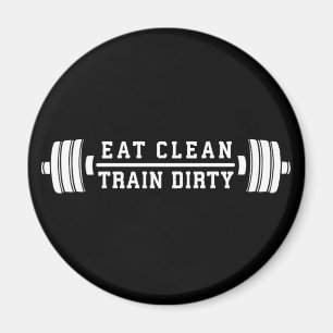 Íman Coma limpo, sujo de trem - Inspiração de workout