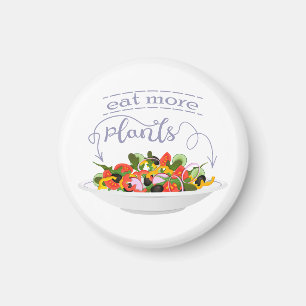 Íman Coma mais plantas com cartazes de motivação de sal
