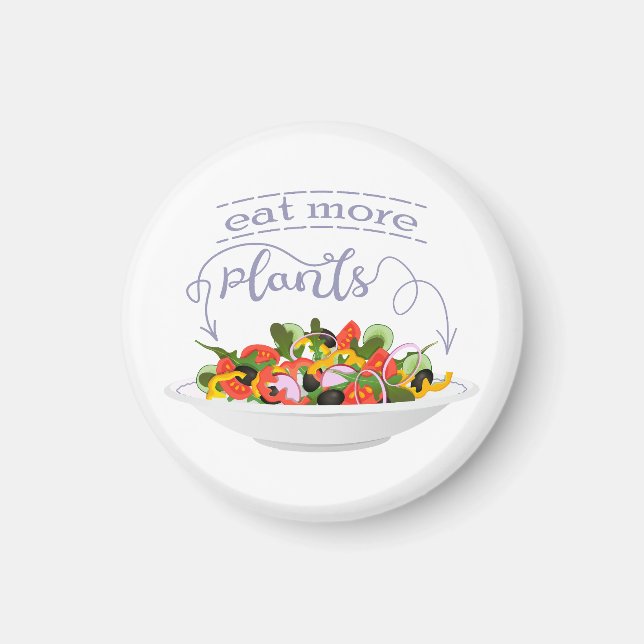 Íman Coma mais plantas com cartazes de motivação de sal (Frente)