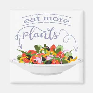 Íman Coma mais plantas com cartazes de motivação de sal