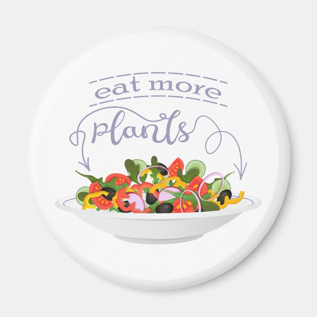 Íman Coma mais plantas com cartazes de motivação de sal (Frente)