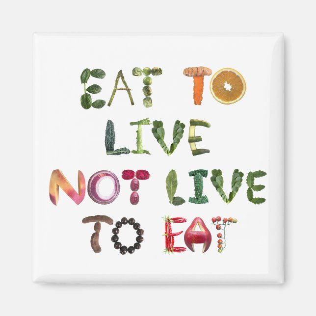 Íman Coma para viver sem viver para comer (Frente)