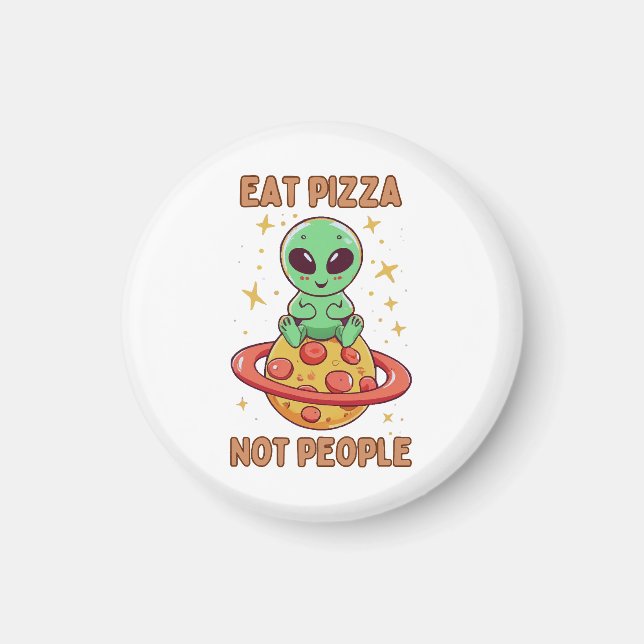 Íman Coma pizza não pessoas (Frente)
