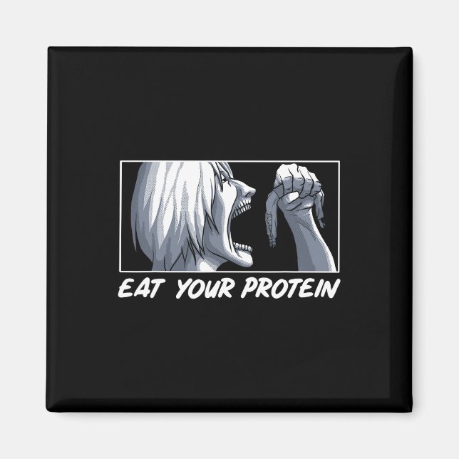 Íman Coma Sua Proteína Anime Ginásio Mangá Fisioculturi (Frente)