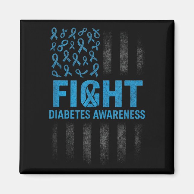 Íman Combater a Consciência da Diabetes - Suporte a Gue (Frente)