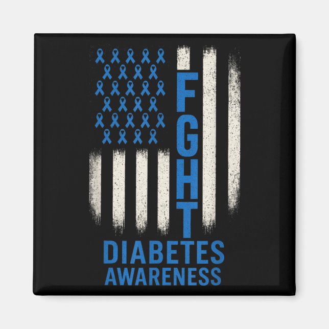 Íman Combater a Consciência da Diabetes - Suporte para  (Frente)