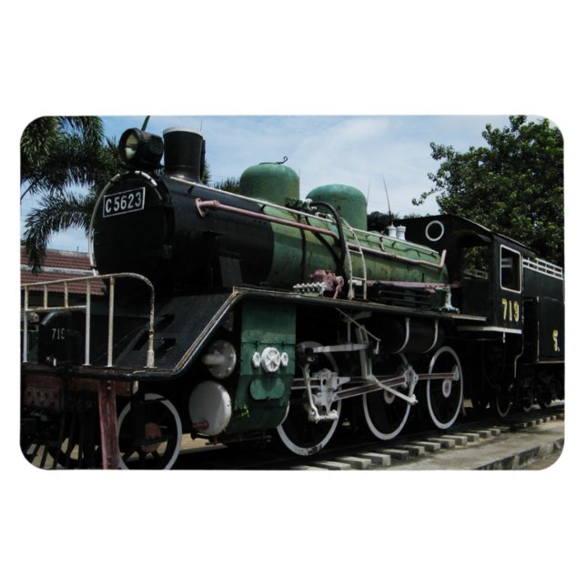 Íman Comboio a vapor WW2 na ponte sobre o rio Kwai (Horizontal)