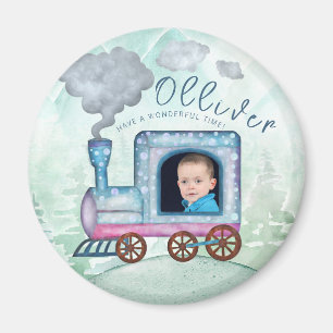 Íman Comboio Aniversário Chugga Chugga Duas Fotos