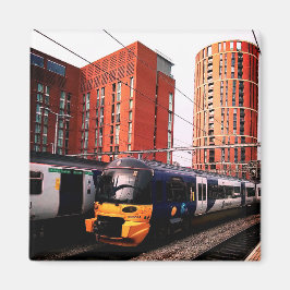 Íman Comboio azul, em Leeds