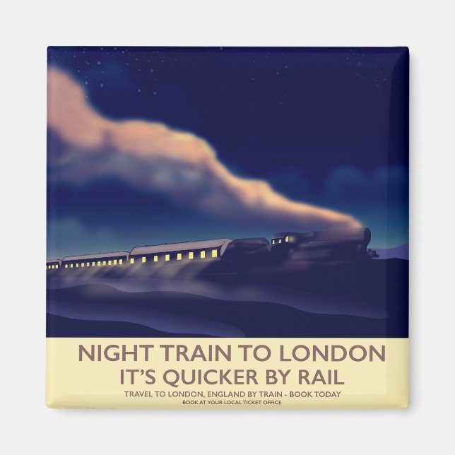 Íman Comboio Noturno Para Londres. (Frente)