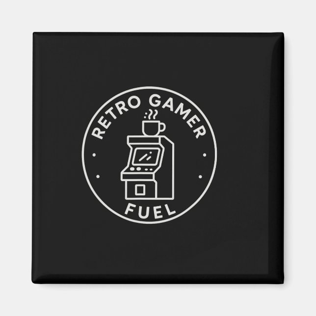 Íman Combustível de Gamer Retrô Café de Arcade de Jogos (Frente)