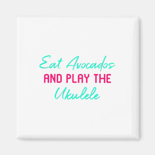 Íman Come Avocados E Joga Ukulele Diversão Ukelele