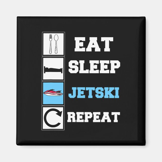 Íman Come Sleep Jetski Repete Jet Ski Engraçado (Frente)