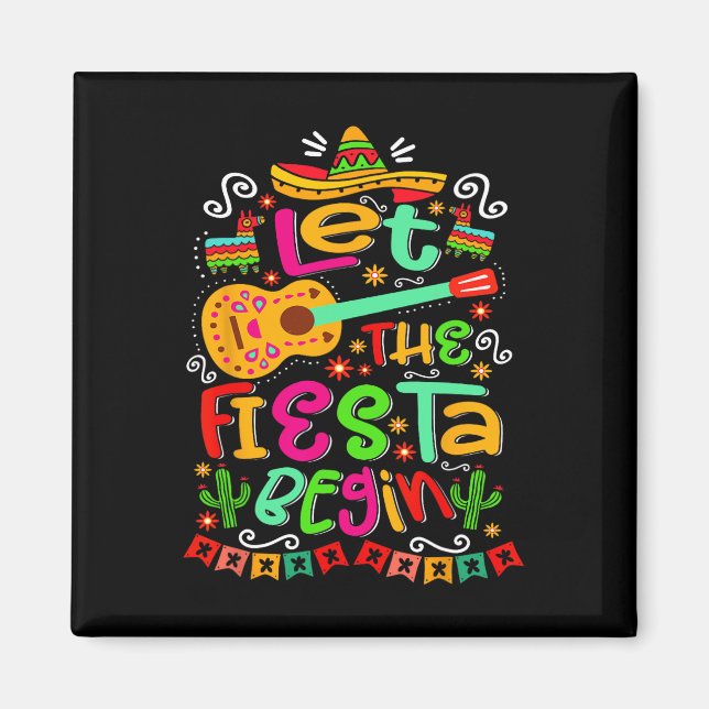 Íman Começa A Festa Da Fiesta México Mexicano Cinco De (Frente)