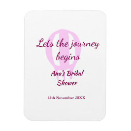 Íman começa a jornada chá de noiva adicionar nome pin