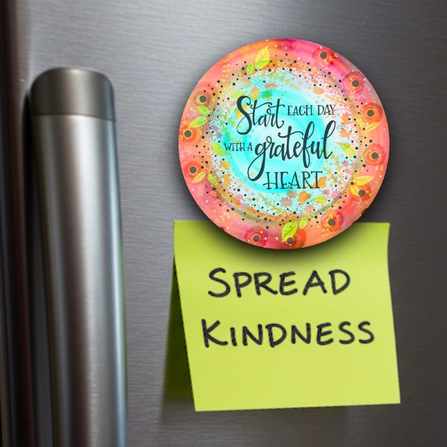 Íman Comece todos os dias com um coração grato (Criador carregado)