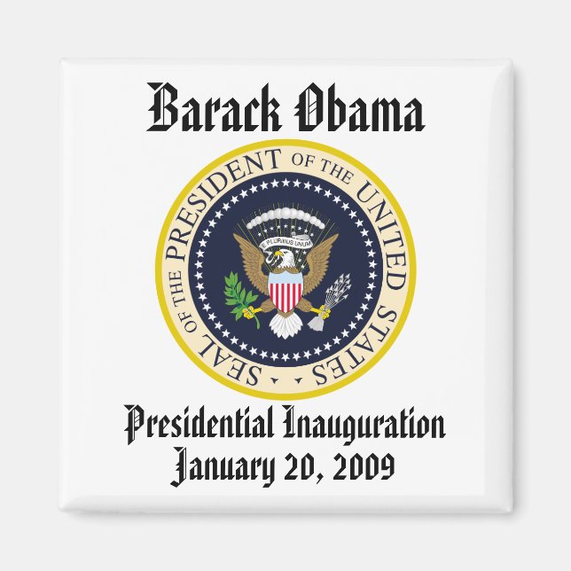Íman Comemorativa da Inauguração do PRESIDENTE OBAMA (Frente)