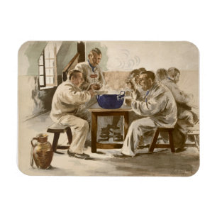 Íman Comendo a sopa nas casernas, 'de L'Estampe Moder