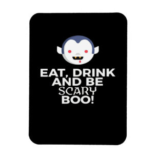 Íman Comer Beber Boo Assustador Design Criativo Hallowe
