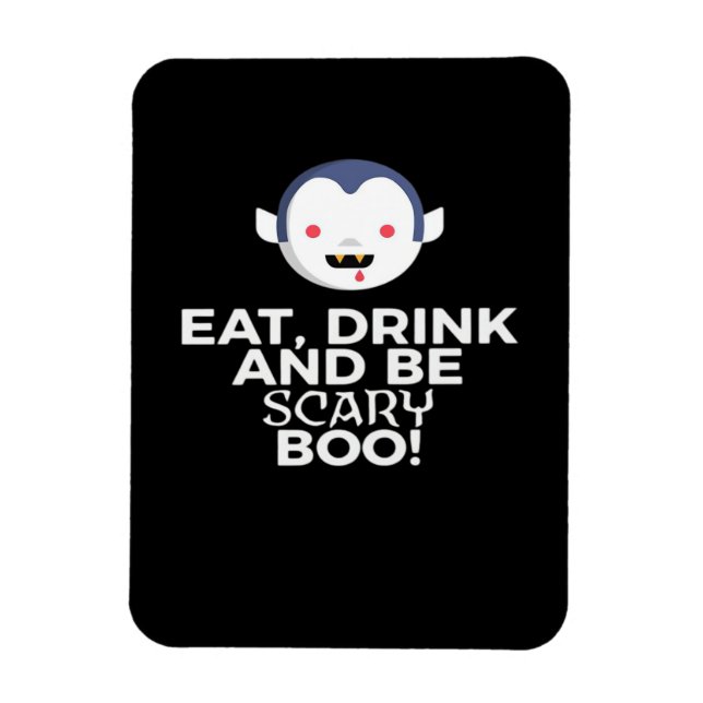 Íman Comer Beber Boo Assustador Design Criativo Hallowe (Vertical)