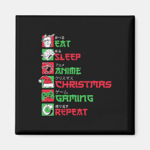 Íman Comer Dormir Anime Jogos Natal Pijama X-mas Holi