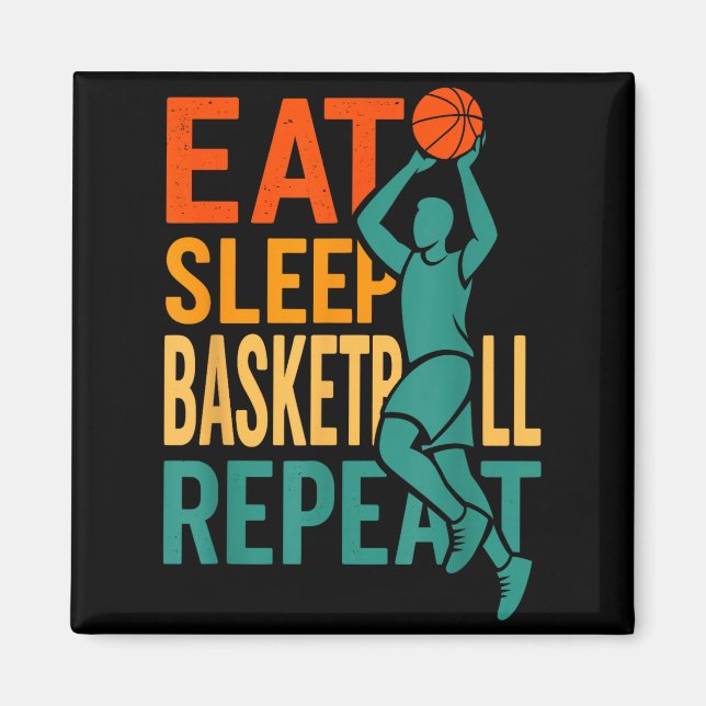 Íman Comer dormir basquete repetir  (Frente)