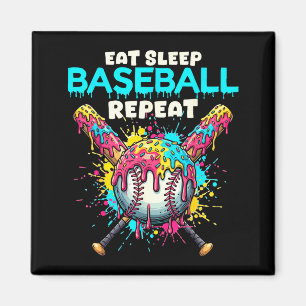 Íman Comer Dormir Beisebol Repetir Piada Gota de Sorvet