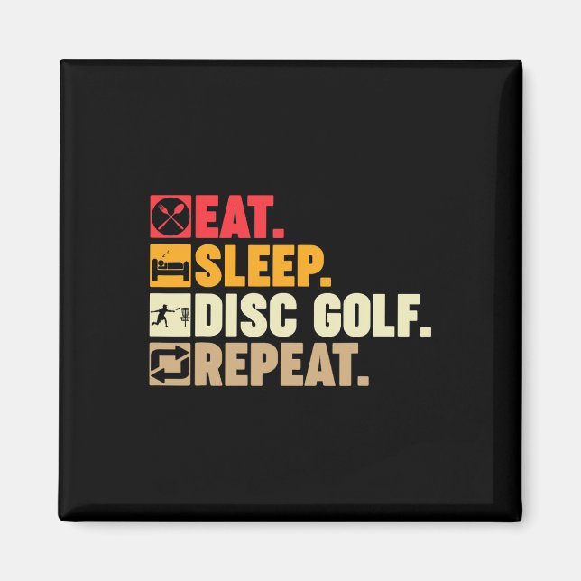 Íman Comer Dormir Disco Golfe Repetir Meninos Meninas A (Frente)