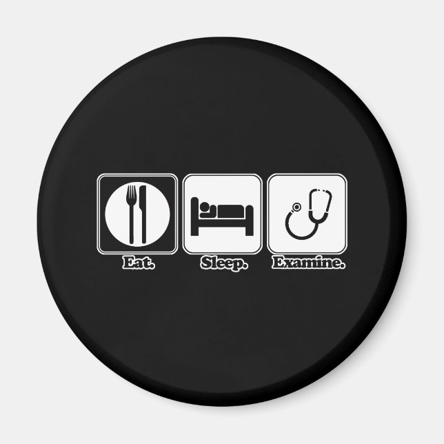Íman comer dormir examinar médico (Frente)