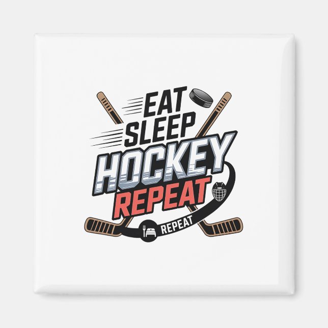 Íman Comer Dormir Hockey Repetir (2) (Frente)