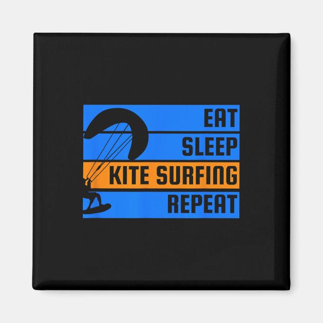 Íman Comer Dormir Kite Surfing Repetir Kite Surfer  (Frente)
