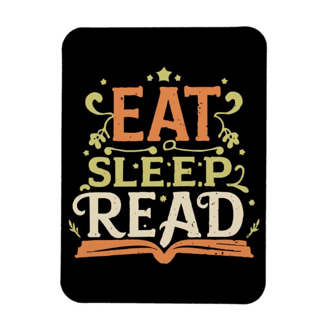 Íman Comer Dormir Ler, Leitura Divertida (Vertical)
