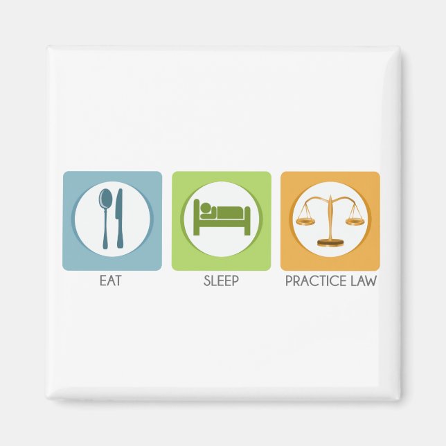 Íman Comer dormir, praticar direito (Frente)