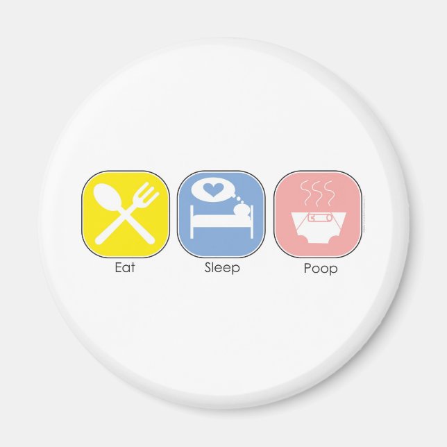 Íman Comer Poop do Sono (Frente)