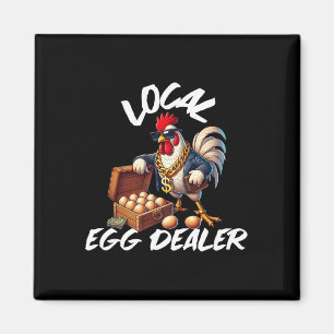Íman Comerciante de Ovos Local Frango Retro Engraçado F