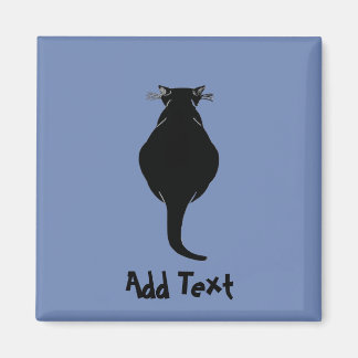 Íman Comical Black Cat, add text