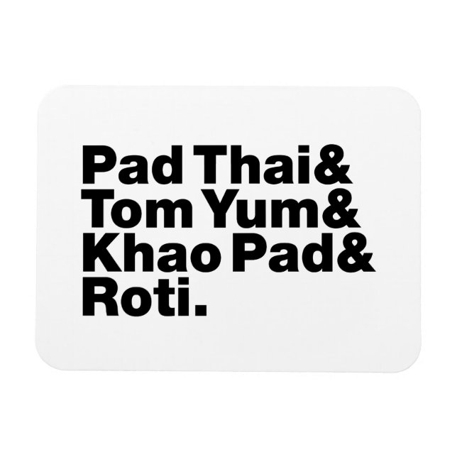 Íman Comida da Rua Tailandesa (Horizontal)