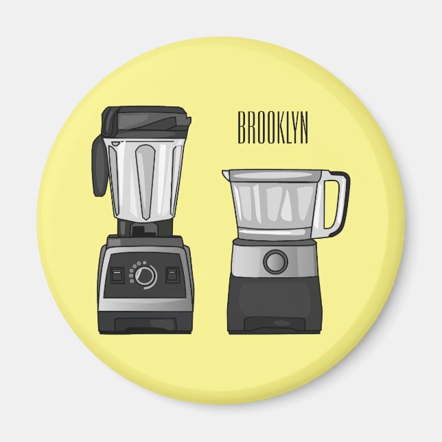 Íman Comida e ilustração do desenho do blender (Frente)