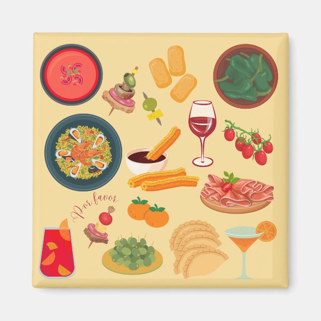 Íman Comida Espanhola (Frente)