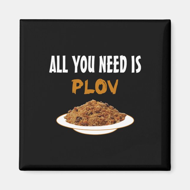 Íman Comida Funny Bukharian Uzbek - Churrasco Plov Love (Frente)