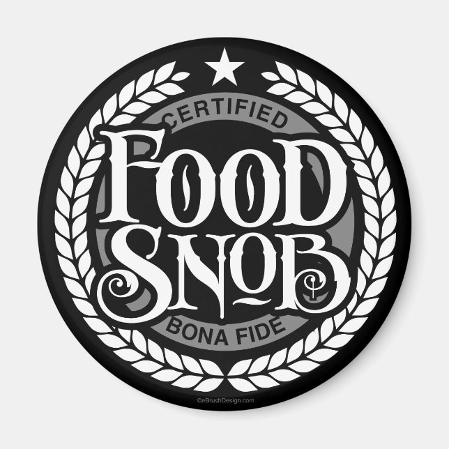 Íman Comida Snob - amante engraçado da comida (Frente)