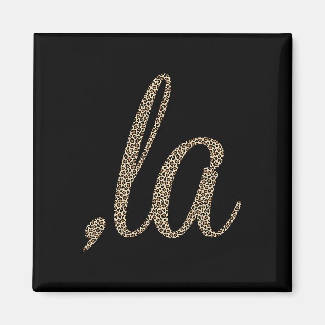 Íman Comma La Leopard Imprime Engraçado (Frente)