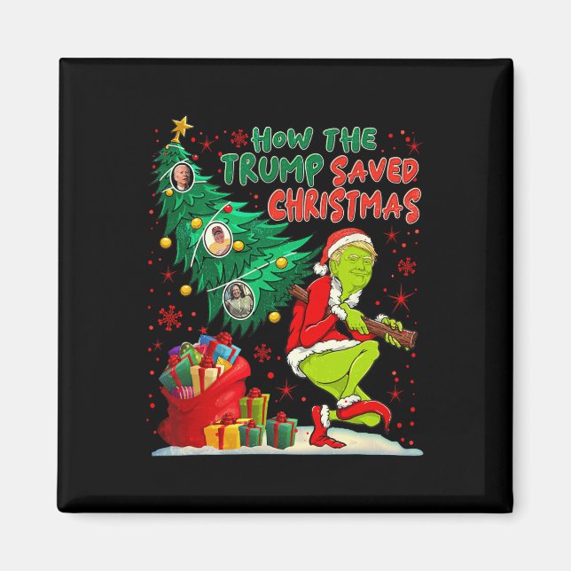 Íman Como A Batida Salvou O Natal Engraçado Trum (Frente)