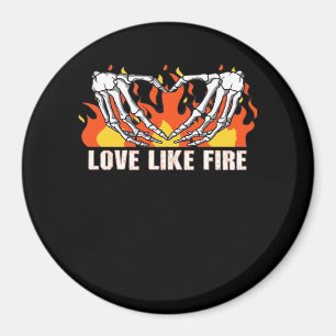 Íman Como Clássico - Esqueleto Mãos Coração