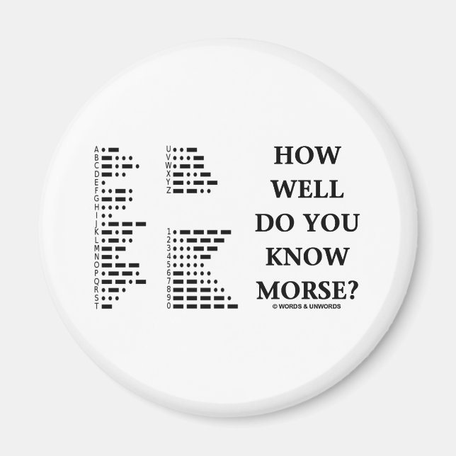 Íman Como Conhece A Morse? (Código Morse Intel) (Frente)