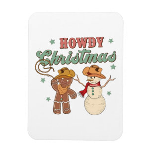 Íman Como está Natal Cowboy Boneco de Neve Ocidental Di